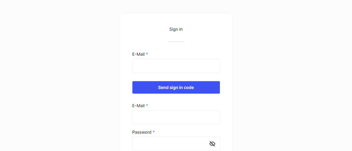 One-Time Code Prompt